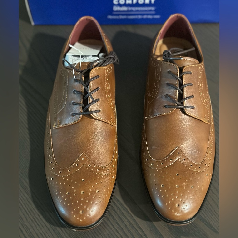 Apt. 9 Cognac Leather Men's Oxfords